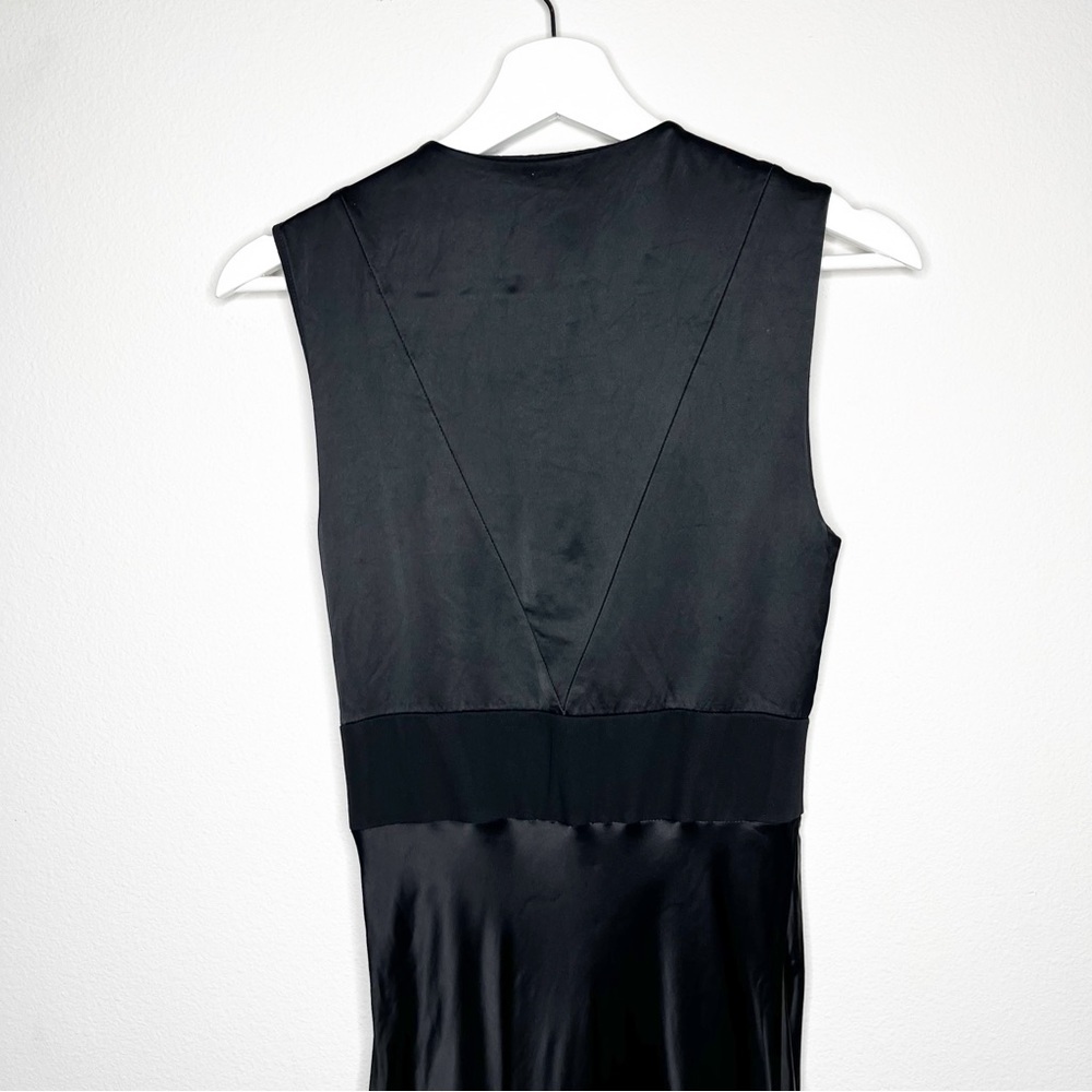 Vintage Alexander Wang Satin Tuxedo Bib Studded Dress - Picture 8 of 10